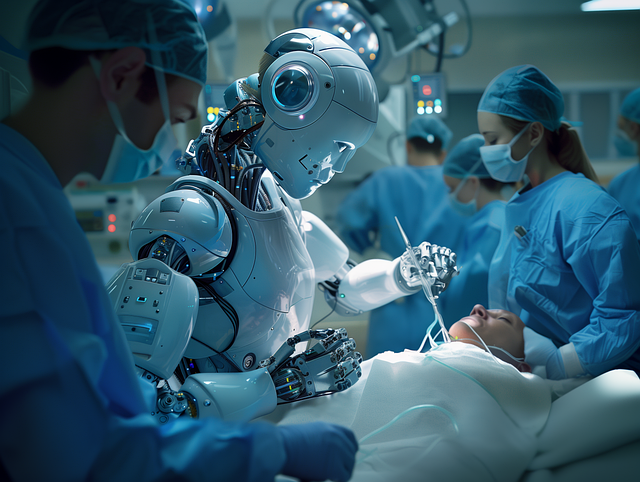 Free ai generated robot technology illustration