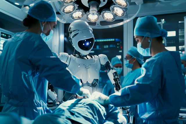 Free ai generated robot technology illustration