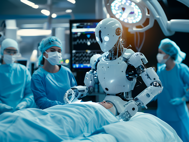 Free ai generated robot technology illustration