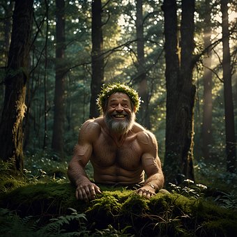 Ai Genereret, Mand, Skov, Venlige, Stærk