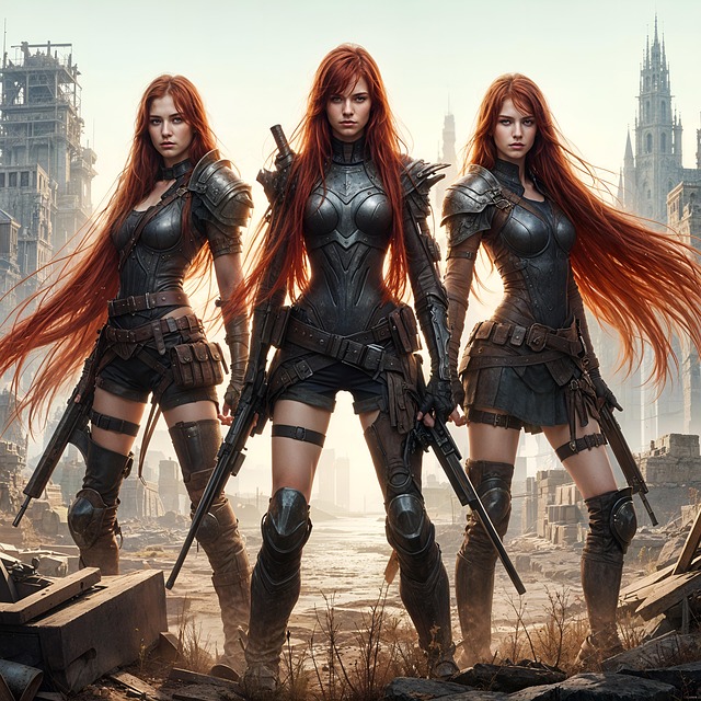 Free ai generated women heroines illustration