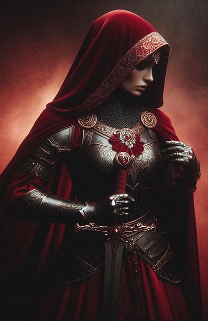 Free ai generated knight warrior illustration