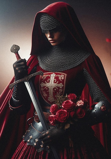 Free ai generated knight warrior illustration