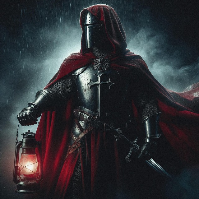 Free ai generated knight warrior illustration