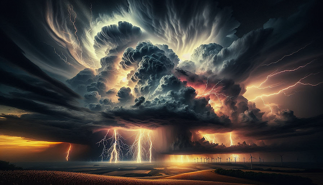 Free ai generated lightning storm illustration