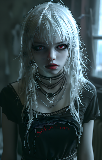 Free ai generated woman gothic illustration