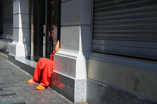 Vermelho, Laranja, Sapatos, Rua
