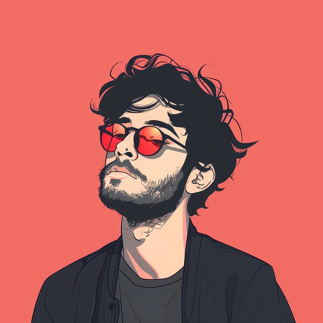 Free ai generated man sunglasses illustration
