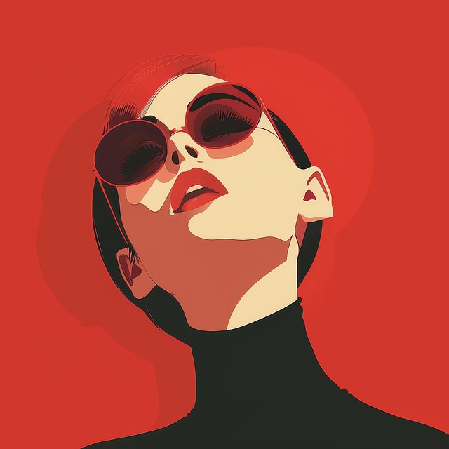 Free ai generated woman sunglasses illustration