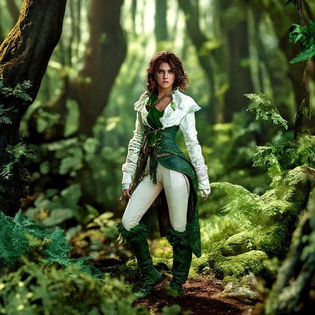 Free ai generated woman nature illustration