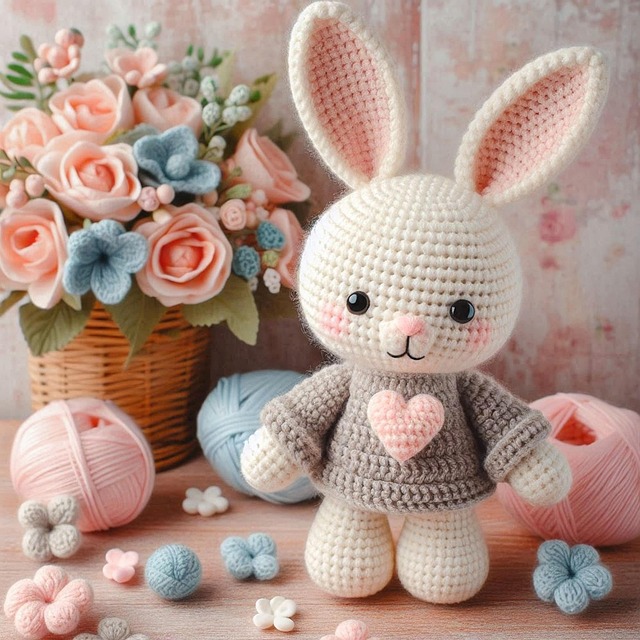 Free ai generated bunny doll illustration