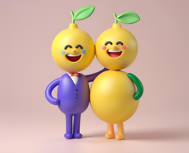 Free couple lemons smile illustration