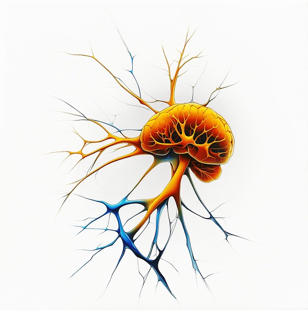 Free ai generated neuron brain illustration