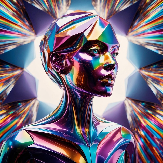 Free ai generated woman colorful illustration
