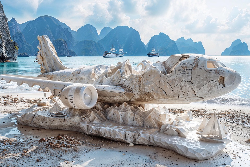 download-ai-generated-sculpture-airplane-royalty-free-stock