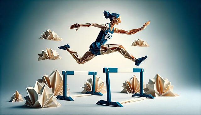 Free ai generated track and field origami illustration