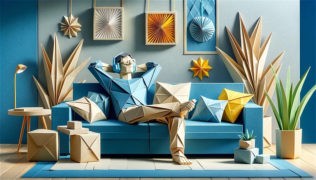 Free ai generated home origami illustration