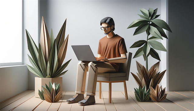 Free ai generated origami work illustration