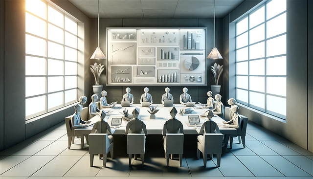 Free ai generated meeting origami illustration