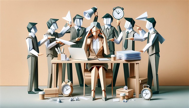 Free ai generated origami stress illustration