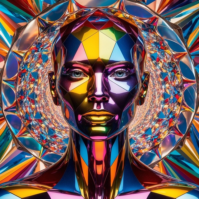 Free ai generated woman colorful illustration