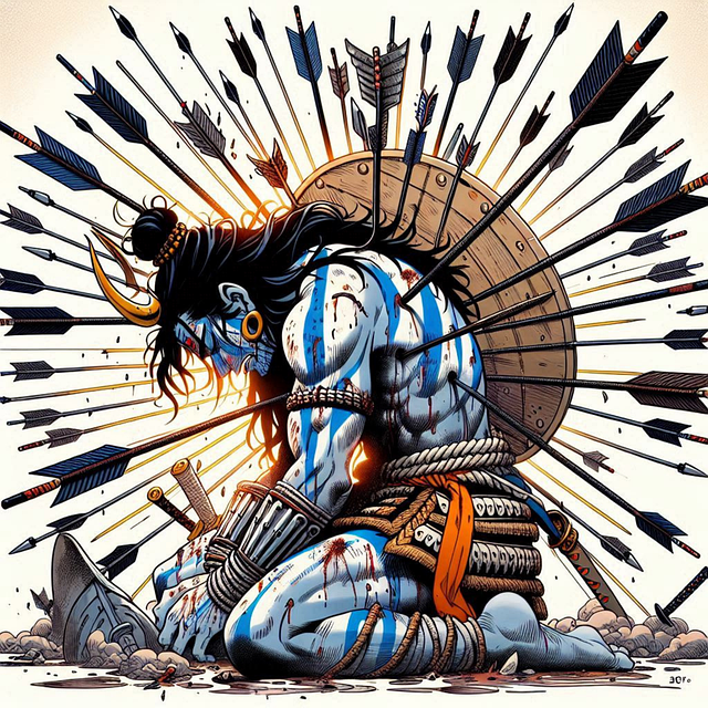 Free ai generated shiva samurai vector