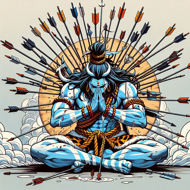 Free ai generated shiva samurai vector