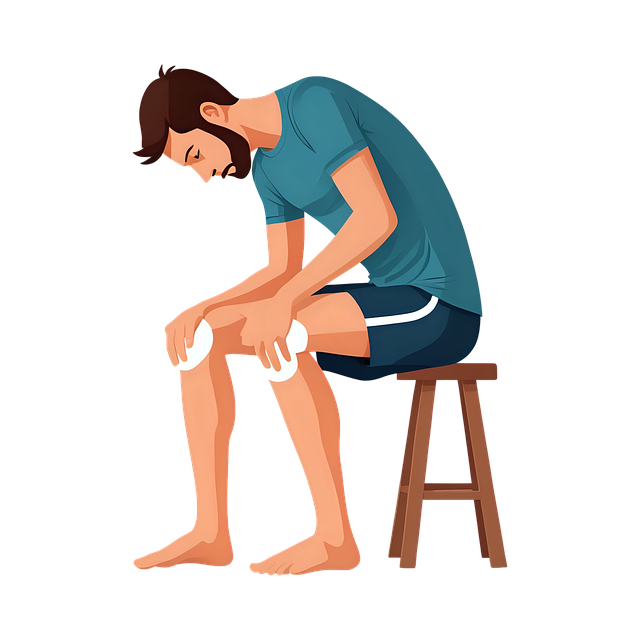 Free knee pain bone illustration