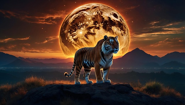 Free ai generated nature tiger illustration