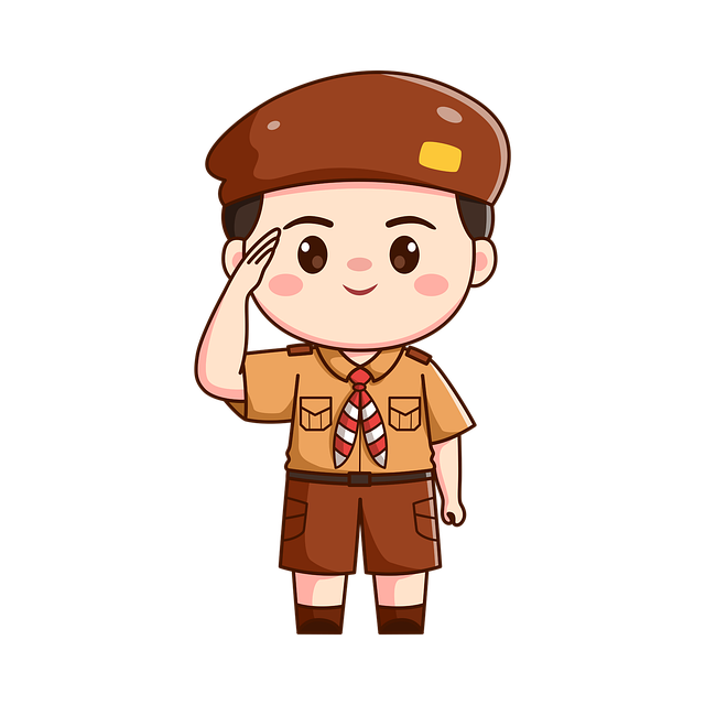 Free boy scout kid child illustration