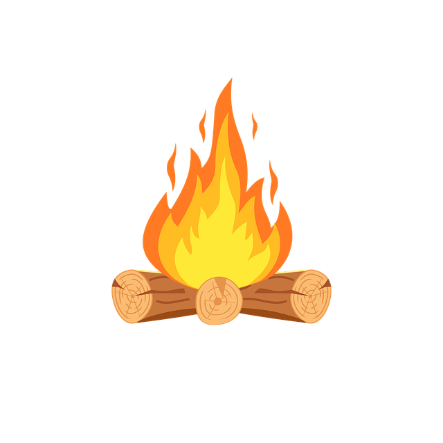 Free camping camp fire illustration