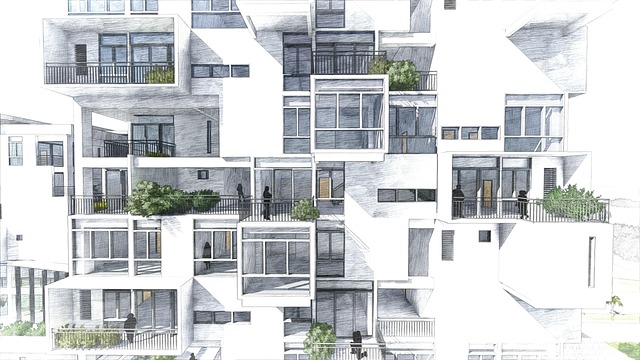 Free home building architecture illustration