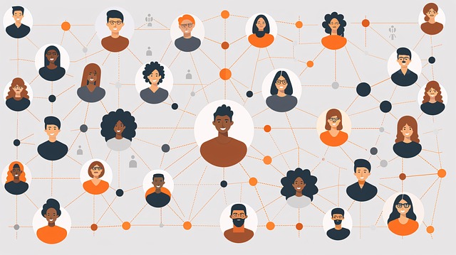 Free social network connections illustration
