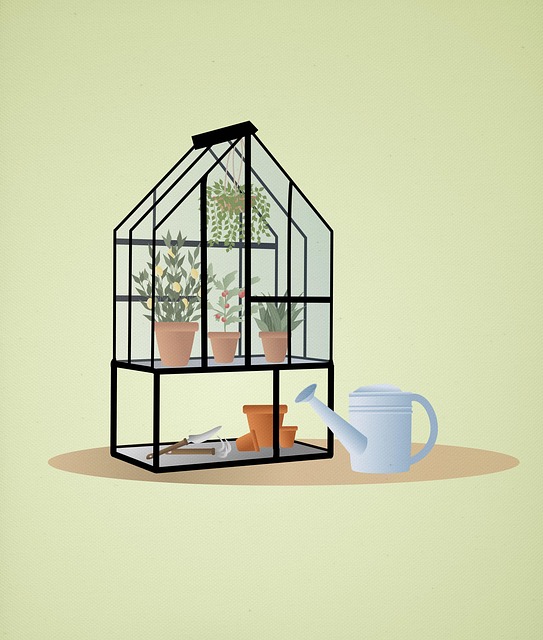 Free greenhouse gardening agriculture illustration