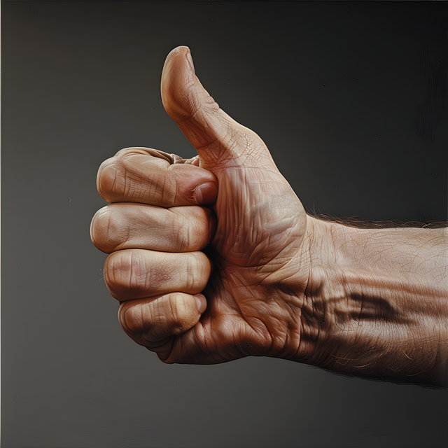 Free ai generated hand thumbs up illustration