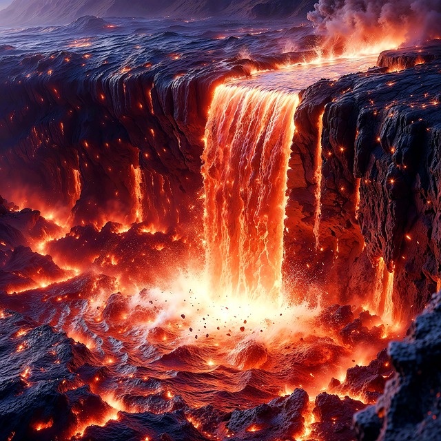 Free volcano volcanic eruption lava illustration