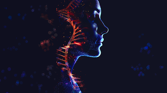 Free brain dna helix illustration