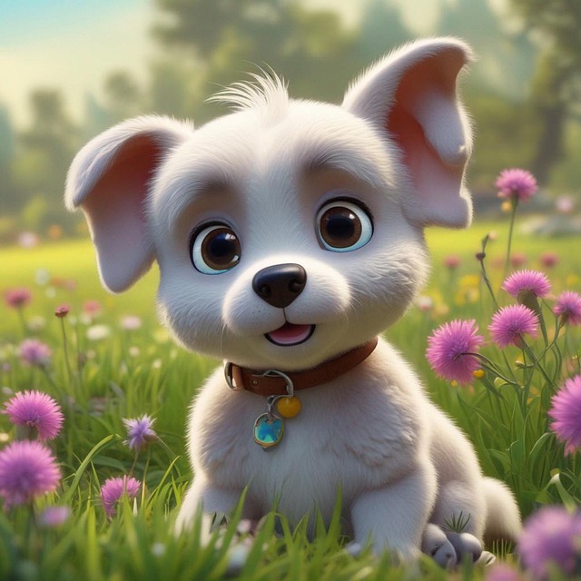 Free ai generated dog puppy illustration
