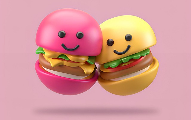 Free burger hamburger 3d illustration