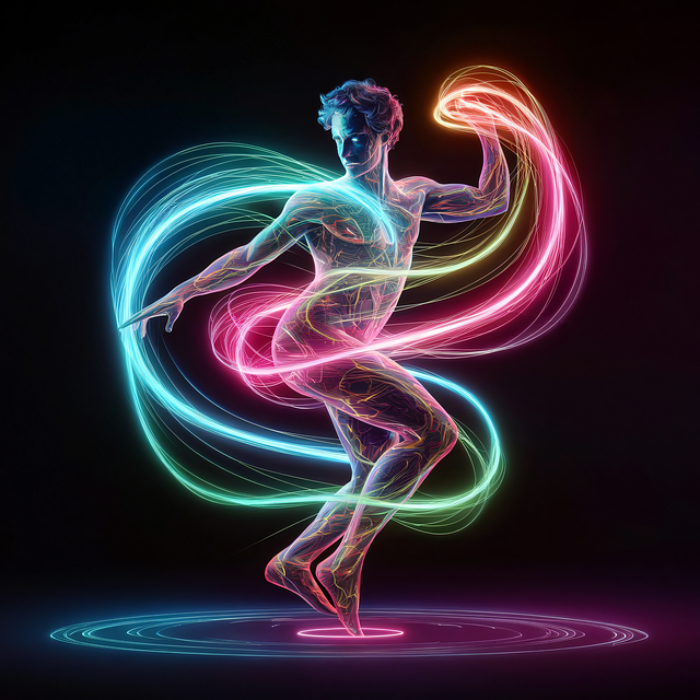 Free man art dancer illustration
