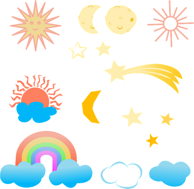 Free heaven moon night sky vector