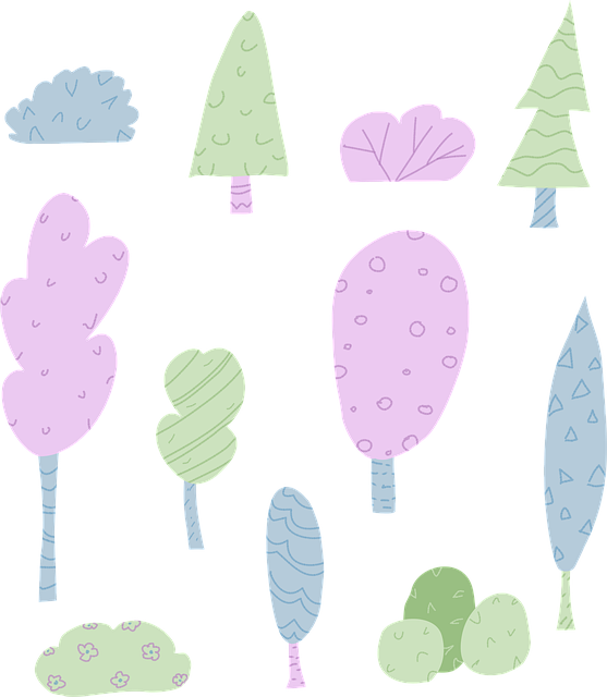 Natur, Tegning, Kunst, Skov, Busk