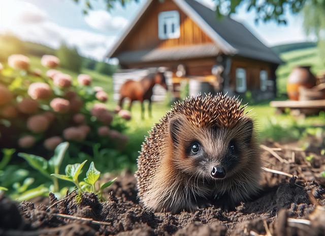 Free hedgehog mammal prickly illustration