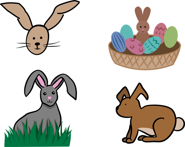 Dyr, Kanin, Påskeæg, Easter Bunny, Sød