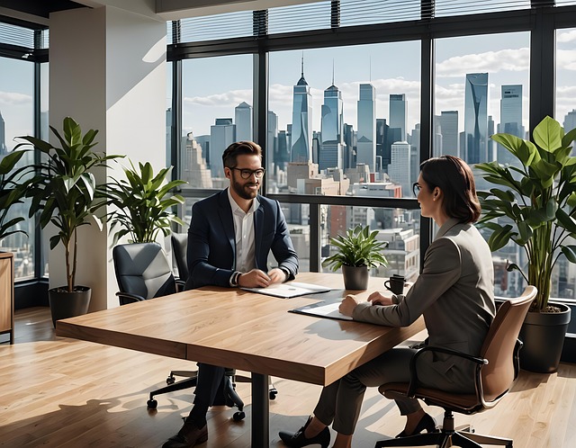 Free ai generated interview interviewer illustration