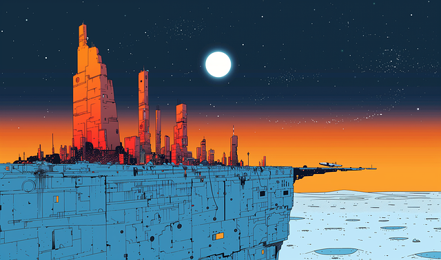 Free ai generated city sci-fi illustration