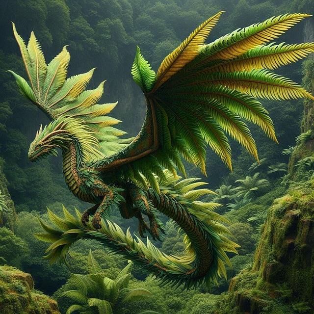 Download Ai Generated Fern Dragon Royalty Free Stock Illustration