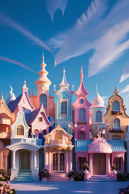 Free ai generated fantasy castle illustration