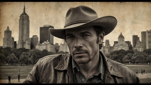 Free ai generated cowboy man illustration