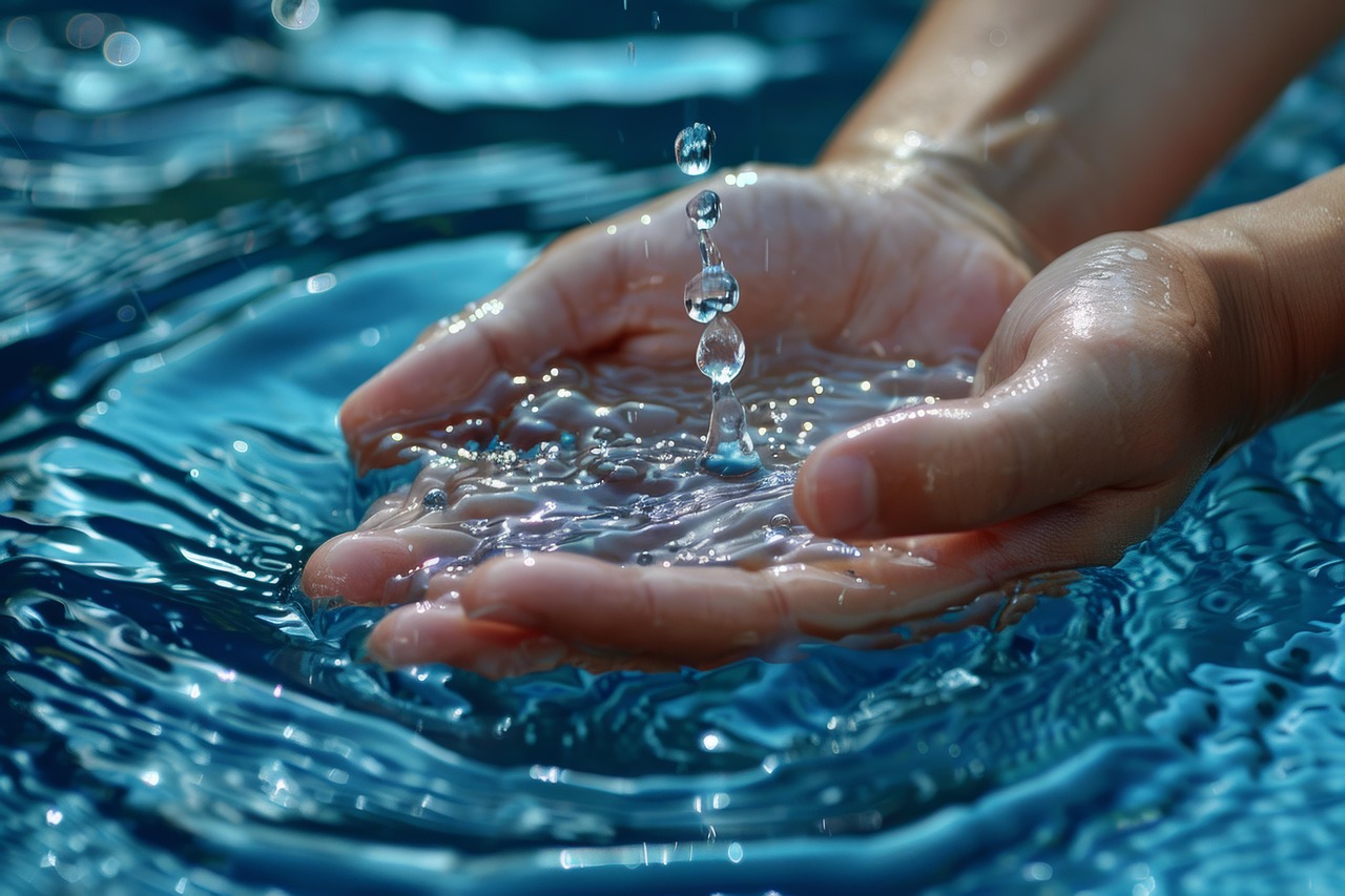Free hands water splash illustration